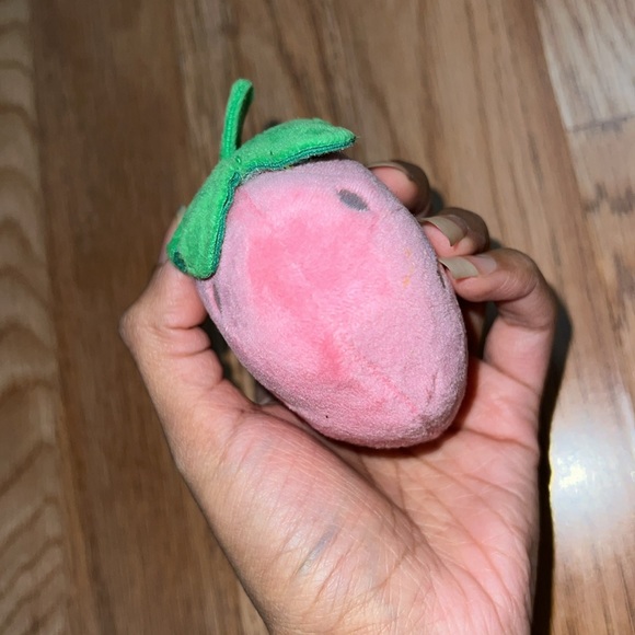 Strawberry Squeaky Dog Chew Toy - Picture 4 of 6